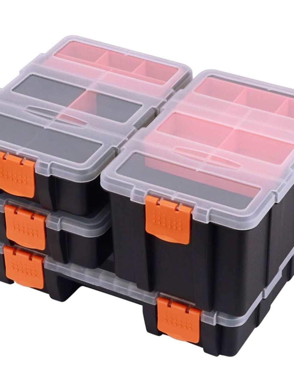 Hardware & Parts Organizers, 4 Piece Set Toolbox, Compartment Small Parts Organi